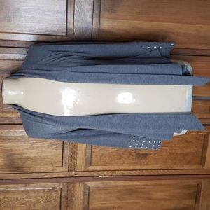 Pinc Embellished Gray Cardigan Sweater,  Sz L